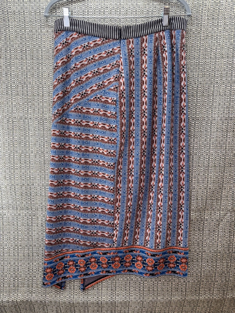 Akemi + Kin Anthropologie Women's Striped Splendor Patterned Midi Skirt Size M - Picture 5 of 13